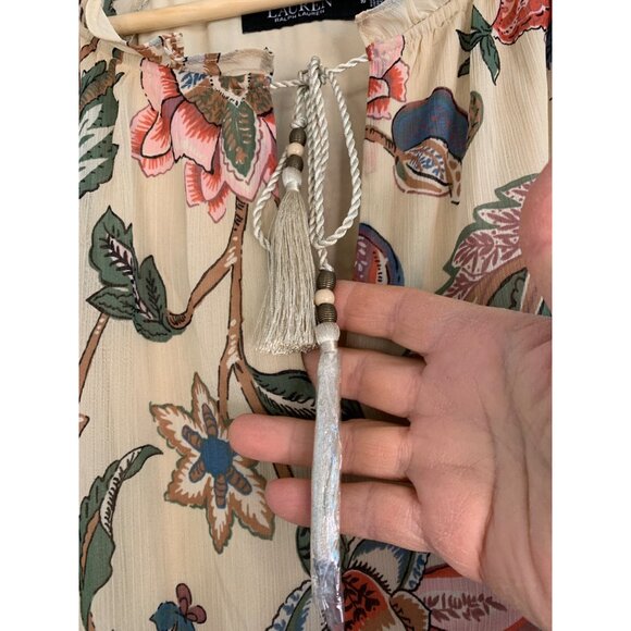 New Lauren Ralph Lauren Tiered Floral Maxi Dress Size 16 RHH10558 Long Sleeve - Picture 5 of 11